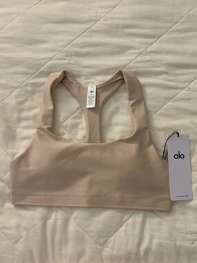 ALO Yoga Airlift Advantage Racerback Bra - Macadamia size M